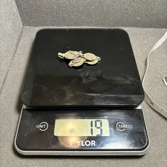 Sterling Silver 900 and 90 Percent Silver Dime 7 Inch Bracelet 19 Grams - Picture 8 of 8